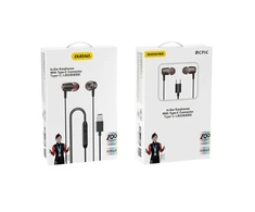 Dudao X1PROT į ausis įkišamos laidinės USB-C ausinės 1.2 m – juodos spalvos