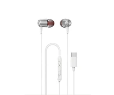 Dudao X1PROT į ausis įkišamos laidinės USB-C ausinės 1.2 m – baltos spalvos