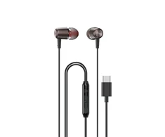 Dudao X1PROT į ausis įkišamos laidinės USB-C ausinės 1.2 m – juodos spalvos