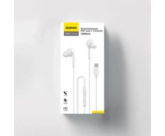 Dudao X3C+ su laidu USB-C In-Ear ausinės 1.2m – baltos spalvos