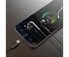 Dudao X3C+ laidinės USB-C į ausis įkišamos ausinės 1.2m – juodos spalvos