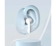 Dudao X3C+ su laidu USB-C In-Ear ausinės 1.2m – baltos spalvos
