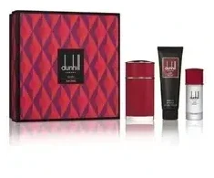 Dunhill Icon Racing Raudona dovanų rinkinys: 100 ml ir 30 ml Eau De Parfum purškiklis + 90 ml dušo želė
