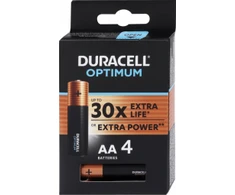 BATTERIES DURACELL OPTIMUM AA 4PCS