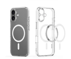 „Dux Ducis Clin Mag“ dėklas, skirtas „iPhone 17“, suderinamas su „MagSafe“ – permatomas