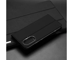 Dux Ducis Skin Pro Realme 10 Pro atverčiamas Card Wallet su stoveliu dėklas telefonui juodos spalvos