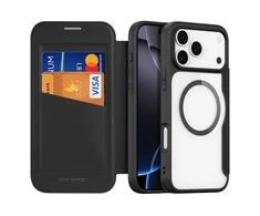 Dux Ducis Skin X Pro dėklas skirtas Apple iPhone 17 Pro Max with Wallet, MagSafe Compatible – juodos spalvos