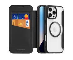 Dux Ducis Skin X Pro Apple iPhone 16 Pro with MagSafe and Flip Cover – dėklas telefonui juodos spalvos