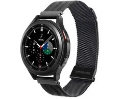 DUX DUCIS strap MILANESE stainless steel magnetic 22 mm juodas