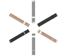 DUX DUCIS strap MILANESE stainless steel magnetic 22 mm juodas