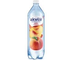 Dzeramais ūdens AKVILE ar persiku aromātu, viegli gāzēts, 1.5L PET (DEP)