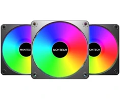 Montech GF120R V2 ARGB (juodas/baltas, 3 vnt. pakuotė, reversinis, 120 mm)