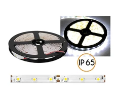 Taśma LED Ecolight PS Sznur diodowy ECO* neperšlampamas, światło naturalne balta (4000K), 300 diod, 5m, balta podłoże, SMD2835, IP65.