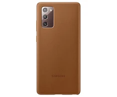 Dėklas Odinis dangtelis, skirtas Samsung Galaxy Note 20/ Note 20 5G (rudas)
