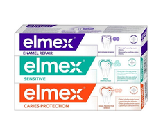 Elmex Mix Trio dantų pastos rinkinys 3 x 75 ml