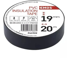 Emos PVC elektros izoliacinė juosta 0,13x19 mm (20 m), juoda