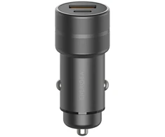 ENERGEA automobilinis įkroviklis 1xUSB+1xUSB-C PD-QC3.0 38W pilkos spalvosl Alu Drive PD20+