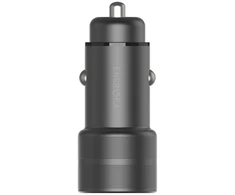 ENERGEA automobilinis įkroviklis 1xUSB+1xUSB-C PD-QC3.0 38W pilkos spalvosl Alu Drive PD20+