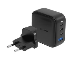 ENERGEA laidinis įkroviklis 1xUSB+3xUSB-CPD-PPS-QC 3.0 100W 3C1A juodos spalvos US+EU Travelite GAN100