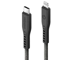 ENERGEA kabelis Flow USB-C - LightningC94 MFI 1.5m juodos spalvos 60W 3A PD Fast Charge
