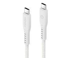 ENERGEA kabelis Flow USB-C - USB-C 1.5m baltos spalvos 240W 5A PD Greitas įkrovimas