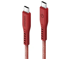 ENERGEA kabelis Flow USB-C - USB-C1.5m raudonos spalvos 240W 5A PD Fast Charge
