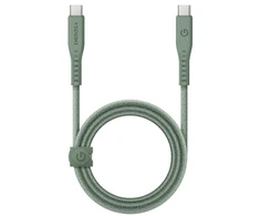 ENERGEA kabelis Flow USB-C - USB-C1.5m žalios spalvos 240W 5A PD Fast Charge