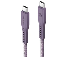 ENERGEA kabelis Flow USB-C - USB-C1.5m violetinės spalvos 240W 5A PD Fast Charge