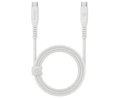 ENERGEA kabelis Flow USB-C - USB-C 1.5m baltos spalvos 240W 5A PD Greitas įkrovimas