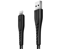 ENERGEA kabelis Nyloflex USB - Lightning Charge and Sync C89 MFI 1.5m juodos spalvos