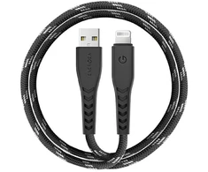 ENERGEA kabelis Nyloflex USB - Lightning Charge and Sync C89 MFI 1.5m juodos spalvos