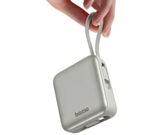 Energea PowerBank 3in1 Bazic Fusion Mini 10000mAh kabelis USB-C/Lightning pilkos spalvos