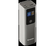 Verbatim Charge 'n' Go išorinė baterija, 27000mAh, 2× USB-C PD 3.1 140W + USB-A QC 3.0 18W, Pilkas