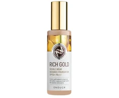 ENOUGH Rich Gold dvigubo dėvėjimo spindesio suteikiantis makiažo pagrindas SPF50+ PA+++ (13), 100 ml