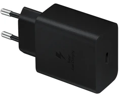 EP-T4510XBE Samsung 45 W kelioninis įkroviklis + USB-C duomenų kabelis juodas (pažeista pakuotė)
