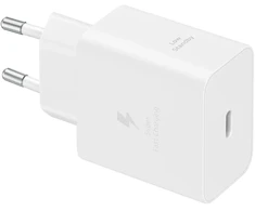 EP-T4511XWE Samsung USB-C 45W kelioninis įkroviklis + USB-C duomenų kabelis Baltas (pažeista pakuotė)