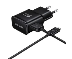 EP-TA200EBE + EP-DR140ABE Samsung 15 W kelioninis įkroviklis + USB-C duomenų kabelis juodas (OOB masinis)