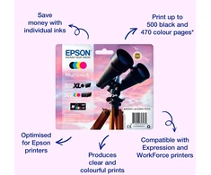 Epson rašalo kasetė C13T02V64010 / 502, juodos, žydros, violetinės, geltonos spalvos
