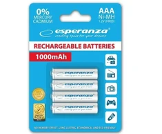 Esperanza EZA102W Įkraunama baterija Ni-MH AAA 1000MAH x4