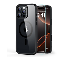 ESR Classic Hybrid Halolock MagSafe + Tempered Glass Apple iPhone 16 Pro – dėklas telefonui skaidrus with dėklas telefonui juodos spalvos Frame