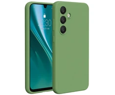 Dėklas Telforceone Etteri Silicone Samsung Galaxy S24 FE šviesiai žalios spalvos