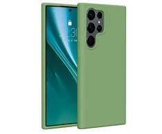 Dėklas Telforceone Etteri Silicone Samsung Galaxy S23 Ultra šviesiai žalios spalvos