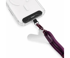 Etteri universalus kaklo dirželis telefonams, tamsios vyšninės spalvos
