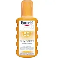 Eucerin Sun Oil Control Dry Touch Transparent Purškiklis SPF 50+ purškiamas apsauginis losjonas nuo saulės, 200 ml