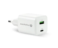 everactive Charger 1 x USB Quick Charge 4.0, 1 x USB-C 45W baltas