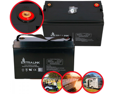Akumuliatorius Extralink AGM 100 Ah 12V