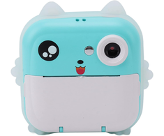 Mini Thermal Spausdintuvas with Camera Extralink EPP-004 Mėlyna, 3 Rolls of Thermal Paper, 2.5" LCD Screen, Bluetooth, USB-C, 1000 mAh