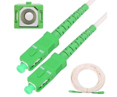 Extralink SC/APC to SC/APC Patch Cord, LSOH, Single Mode, Simplex, G.657A2, 3mm, 20m, Baltas