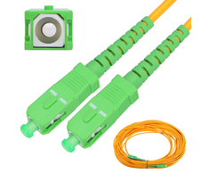 Extralink SC/APC-SC/APC | Patchcord | PVC, Jednomodowy, Simplex, G.657A1, 3mm, 1m