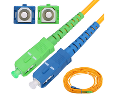 Extralink Patchcord SC/APC-SC/UPC, Singlemode, Simplex, G652D, 3mm, 1m